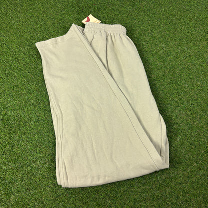 90s Nike Wide Leg Cotton Joggers Brown XXL