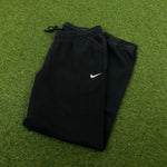 00s Nike Wide Leg Cotton Joggers Black Large