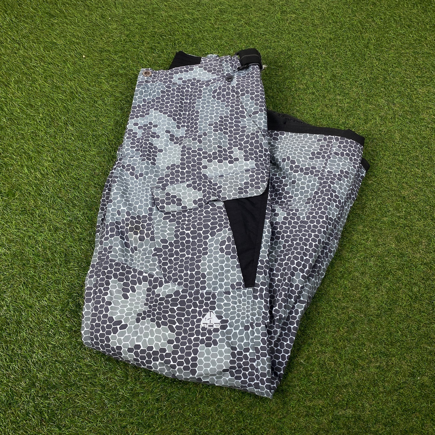 00s Nike ACG Ski Salopettes Trousers Joggers Grey Large