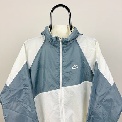 90s Nike Windbreaker Jacket White Large