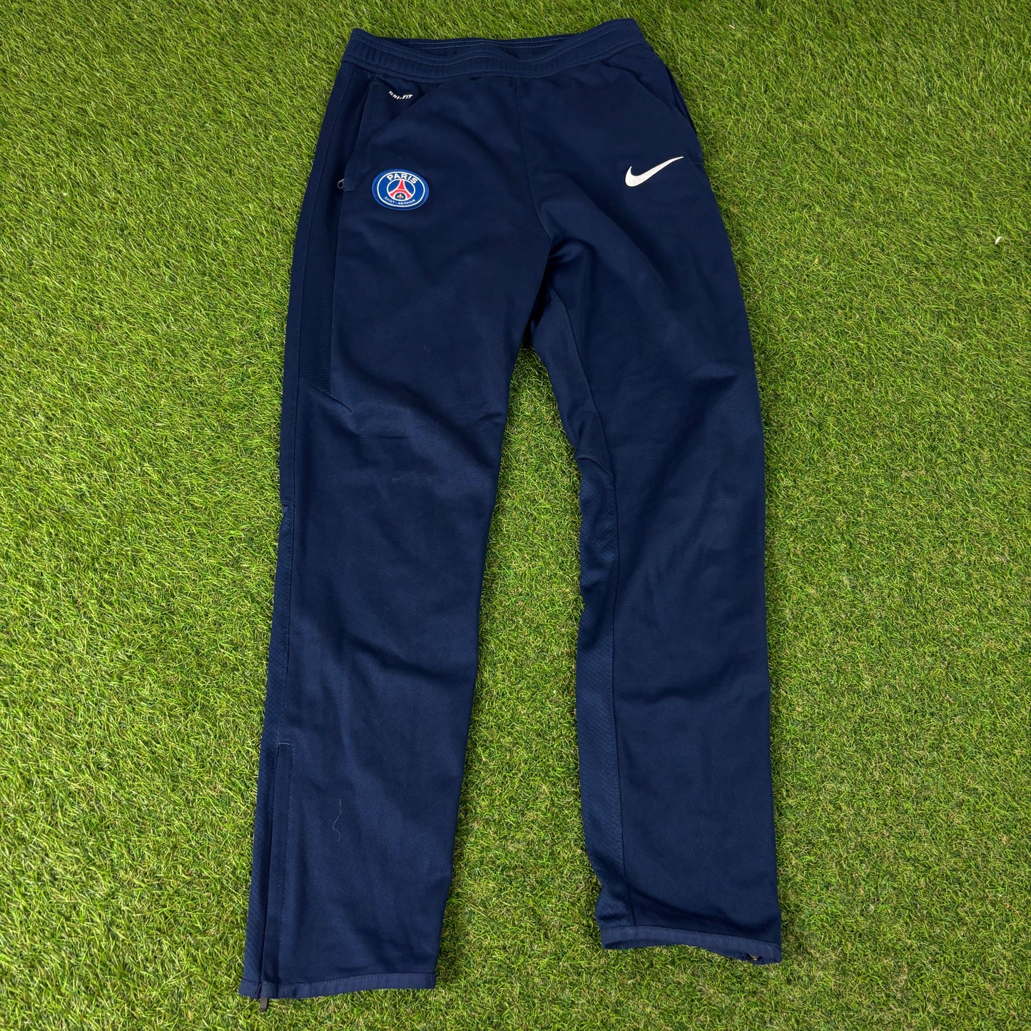 00s Nike PSG Windbreaker Jacket + Joggers Set Blue Small