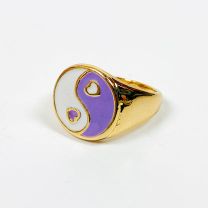 Retro Vintage Peace Ring Gold