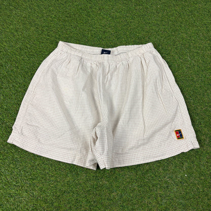 90s Nike Challenge Court Plaid Shorts White XL