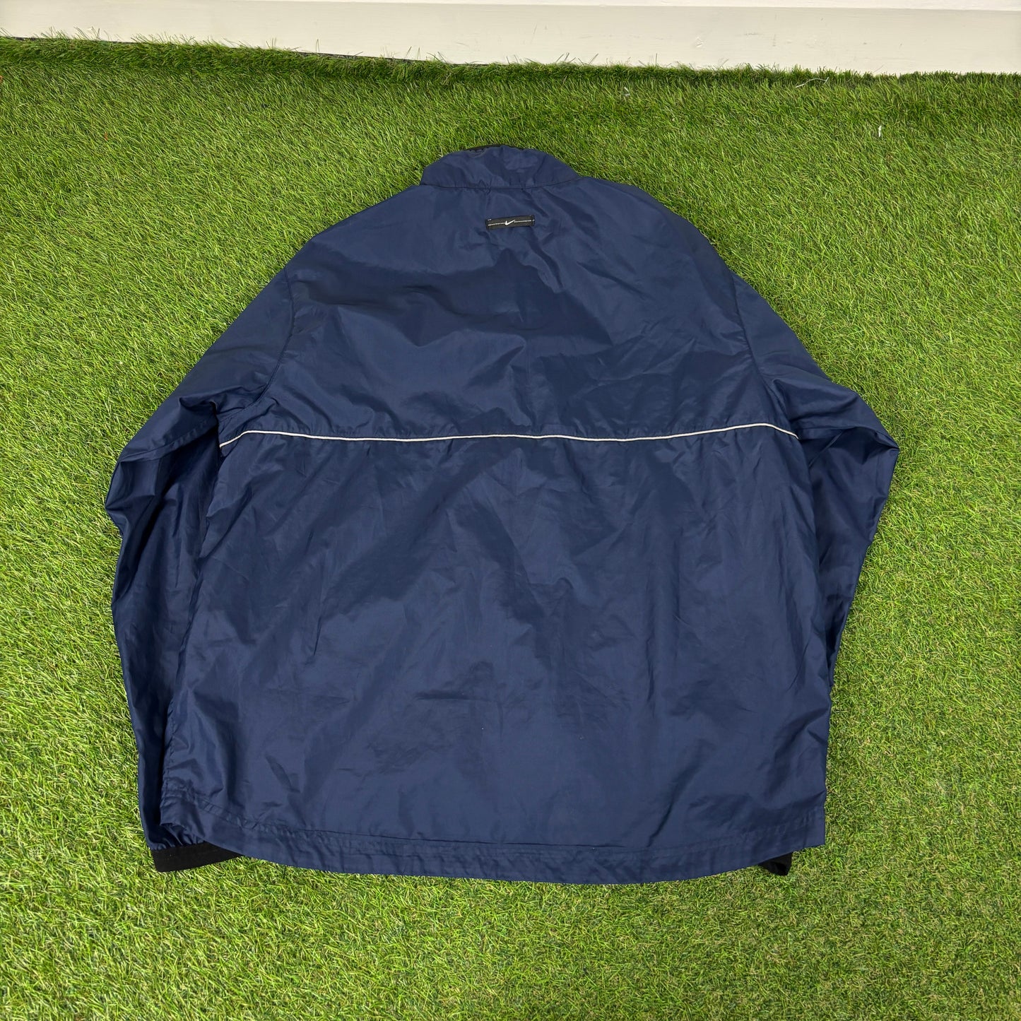 00s Nike Piping Tracksuit Jacket + Joggers Set Blue Large