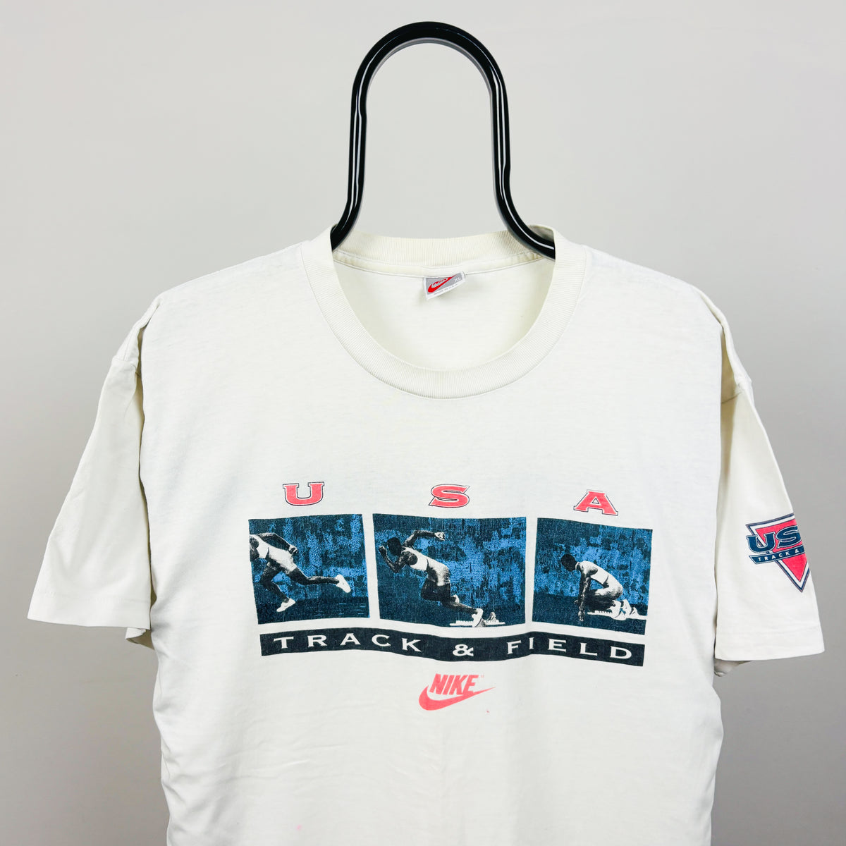90s Nike USA Athletics T-Shirt White XL