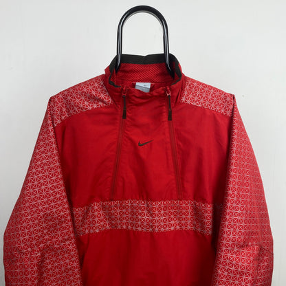 00s Nike Middle Zip Windbreaker Jacket Red Medium