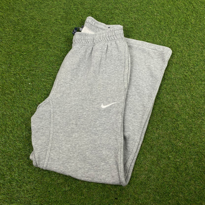 00s Nike Wide Leg Cotton Joggers Grey Small