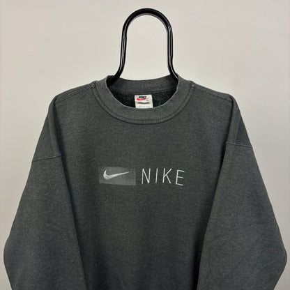 90s Nike Sweatshirt Grey Large