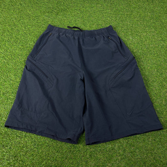 00s Nike 5 Zip Pocket Shorts Blue Medium