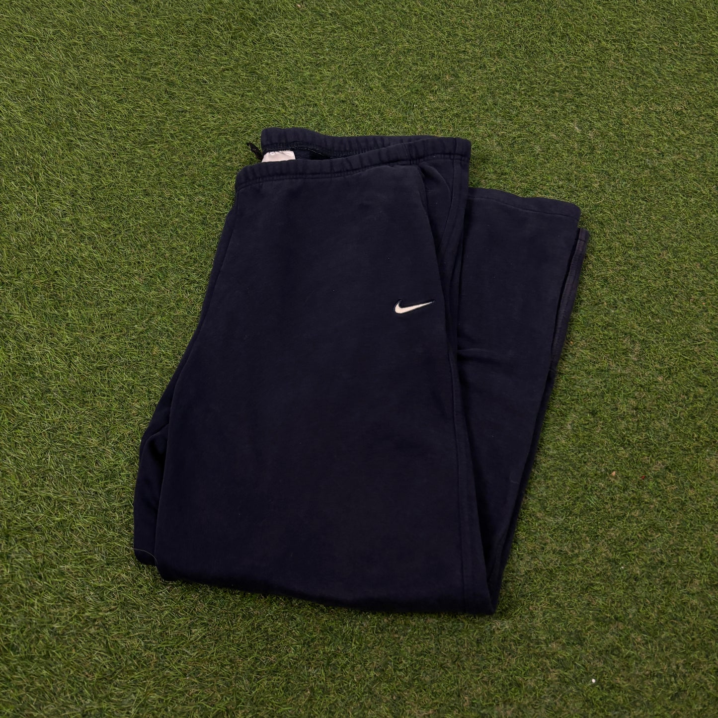 90s Nike Wide Leg Cotton Joggers Blue Medium