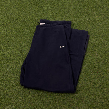 90s Nike Wide Leg Cotton Joggers Blue Medium
