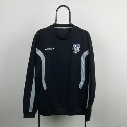 Retro Umbro West Brom Football Sweatshirt Black XL