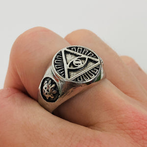 Vintage Retro Adjustable Pyramid Ring Silver
