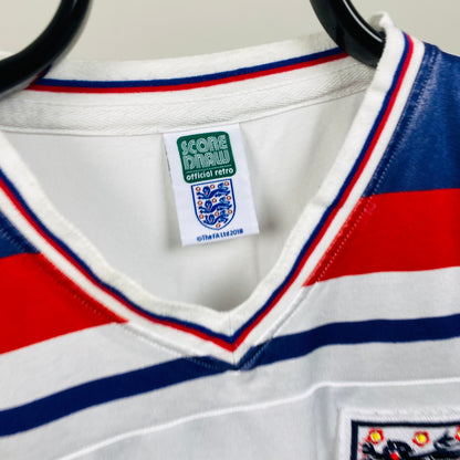 00s England Football Shirt T-Shirt White XXL