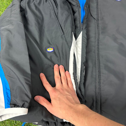 00s Nike Tn Air Windbreaker Jacket + Joggers Set Blue Medium