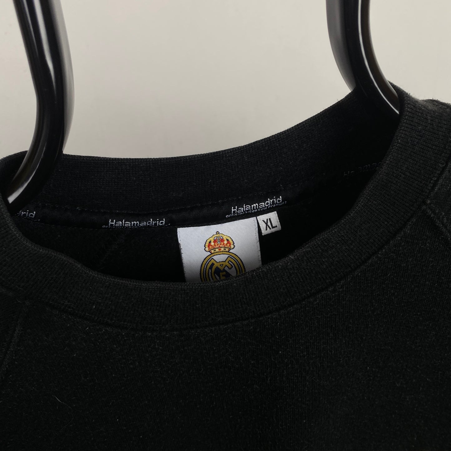 Retro Real Madrid Football Sweatshirt Black XL