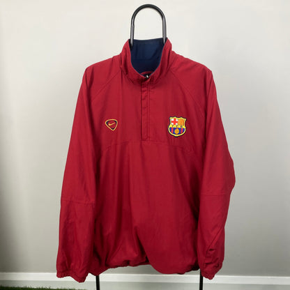 00s Nike Barcelona Reversible Windbreaker Coat Jacket Red XL