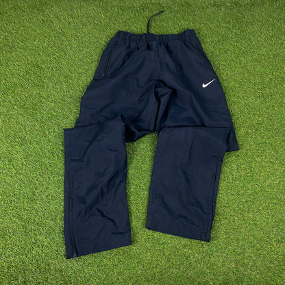 00s Nike Windbreaker Jacket + Joggers Set Blue Medium