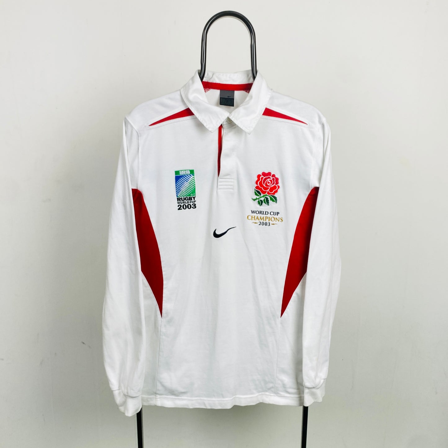 2003 Nike England Rugby Shirt T-Shirt White Medium