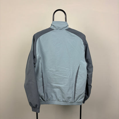 00s Adidas Windbreaker Jacket Grey Small