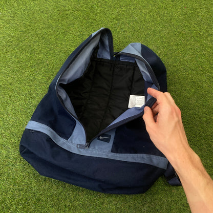 00s Nike Middle Zip Rucksack Shoulder Bag Blue