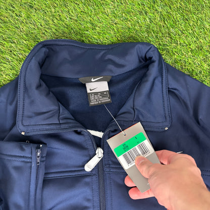 00s Nike Windbreaker Jacket + Joggers Set Blue Small