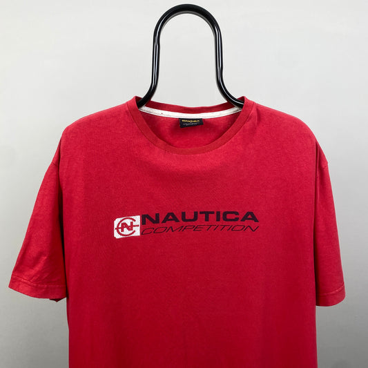 90s Nautica T-Shirt Red Large