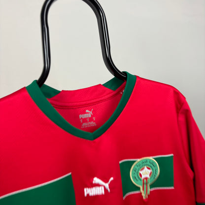 00s Nike Morocco Hakimi Football Shirt T-Shirt Red Medium