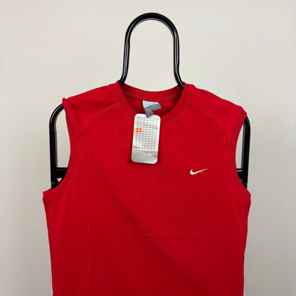 00s Nike Vest T-Shirt Red Small