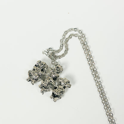 Three Wise Monkeys Silver Necklace
