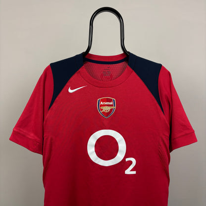 90s Nike Arsenal O2 Football Shirt T-Shirt Red Small