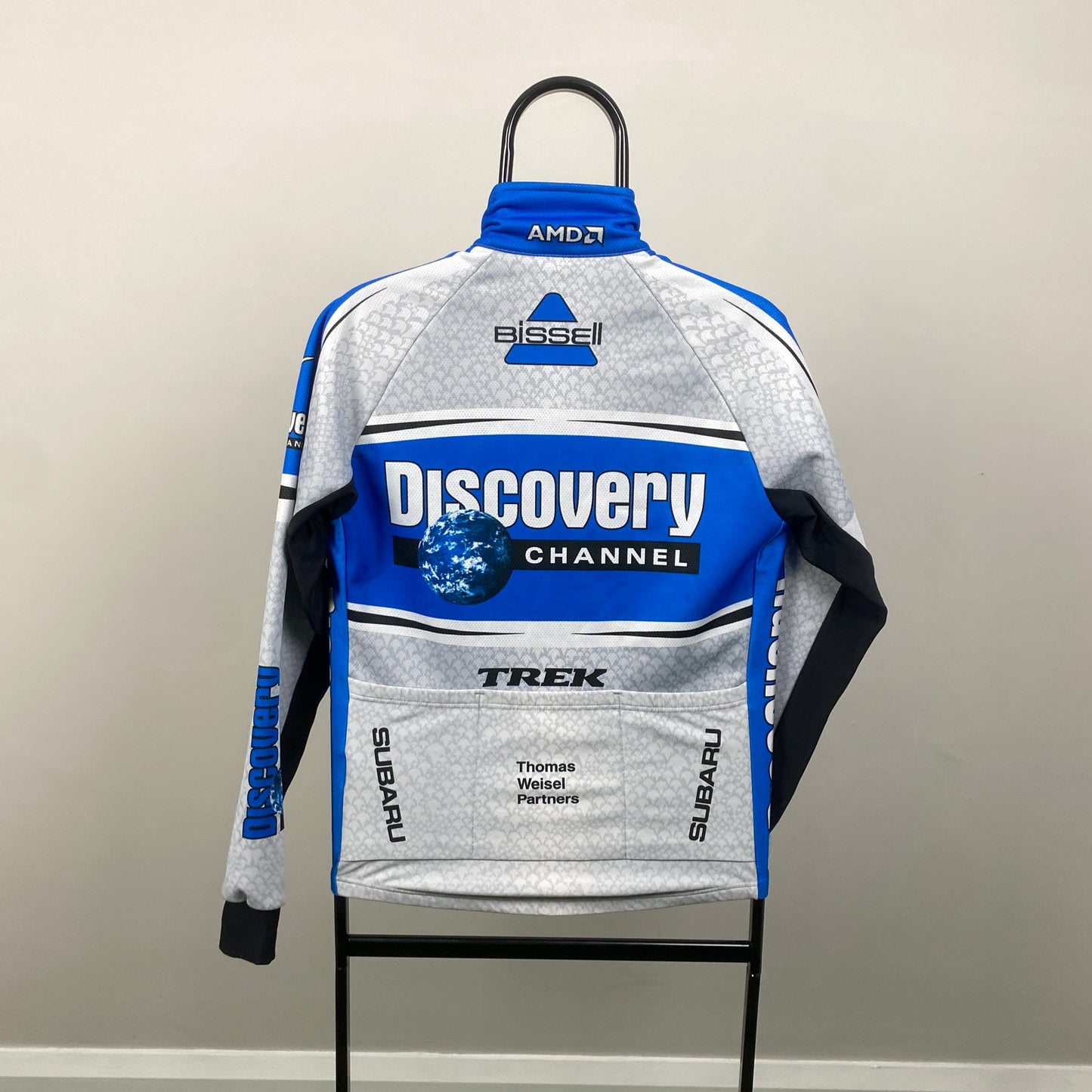 00s Nike Discovery Channel Cycling Sweatshirt White Small