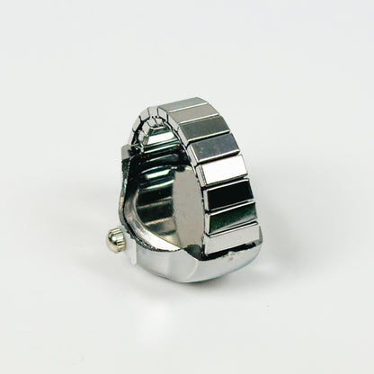 Retro Adjustable Watch Ring Oval Blue