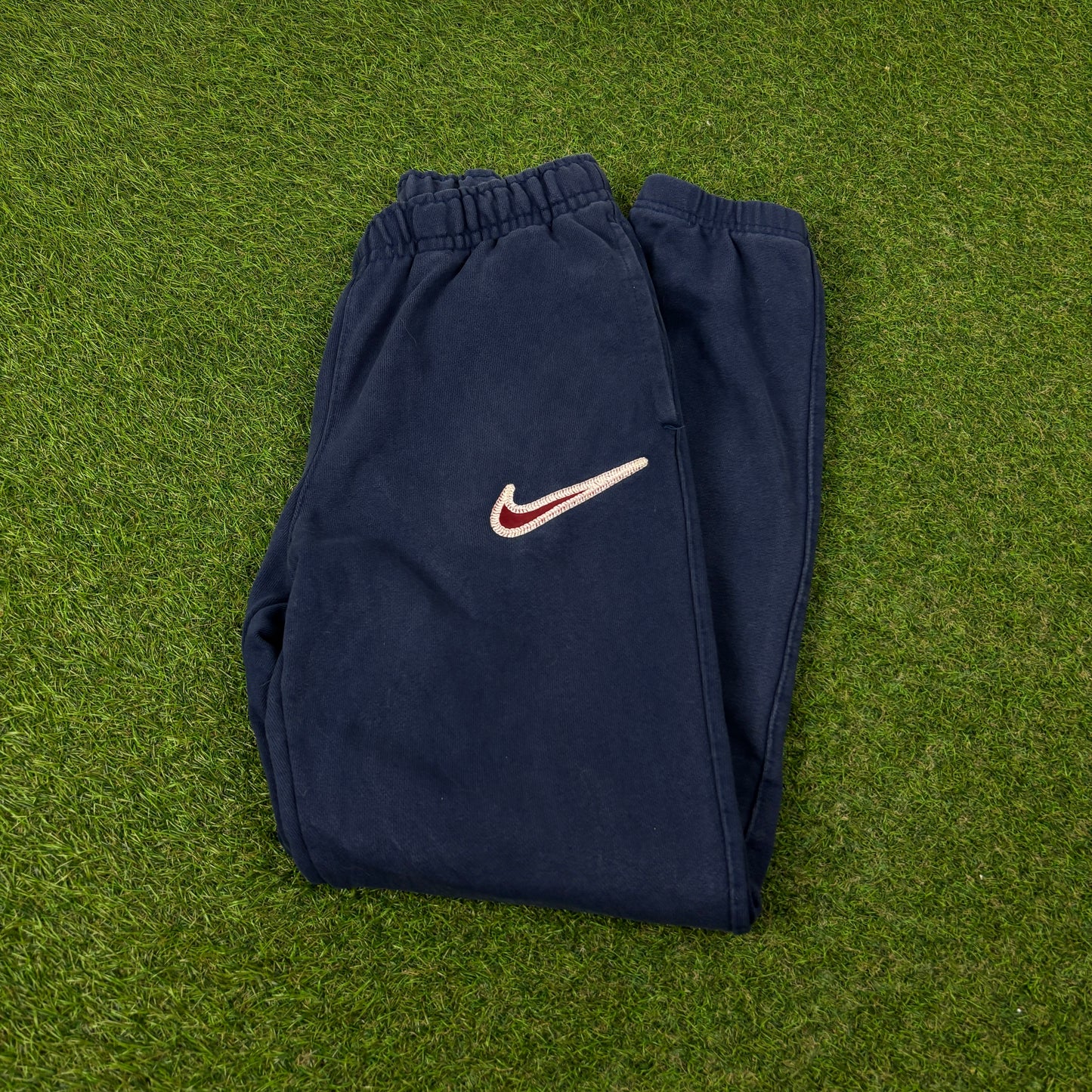 00s Nike Wide Leg Cotton Joggers Blue XS
