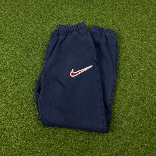 00s Nike Wide Leg Cotton Joggers Blue XS