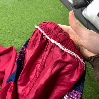 00s Asics Piping Joggers Red Large