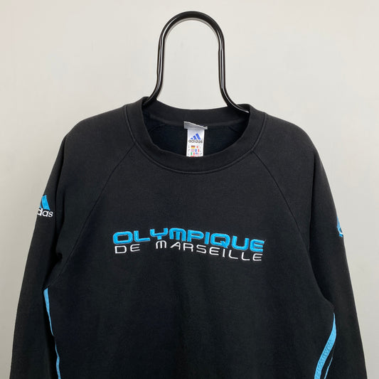 90s Adidas Marseille Football Sweatshirt Black Medium