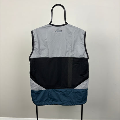 00s Nike Windbreaker Running Vest Jacket Grey Large