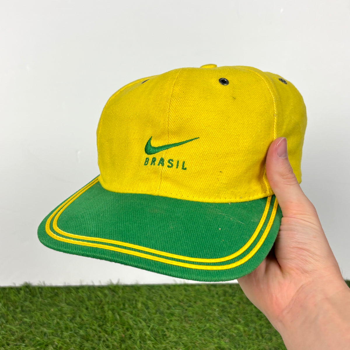 90s Nike Brazil Hat Yellow