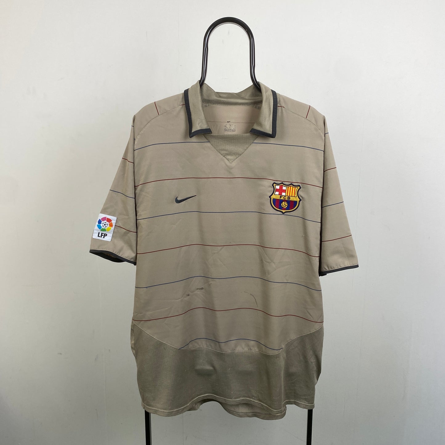 2003/04 Nike Barcelona Football Shirt T-Shirt Brown XL