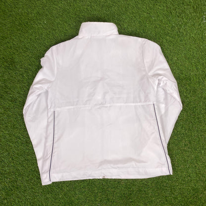 00s Nike Piping Tracksuit Jacket + Joggers Set White Large