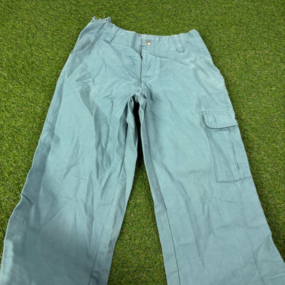 90s Quiksilver Cargo Trousers Joggers Blue XS