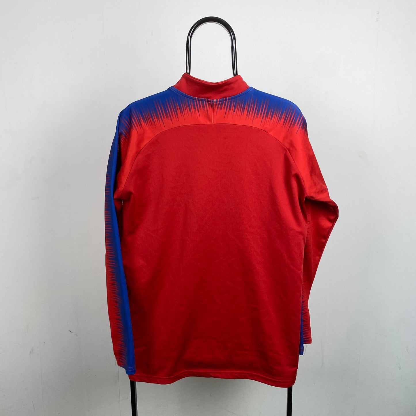 00s Nike Atletico Madrid 1/4 Zip Sweatshirt Red XL