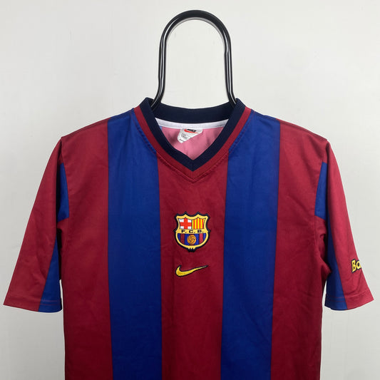 90s Nike Barcelona Football Shirt T-Shirt Red Small