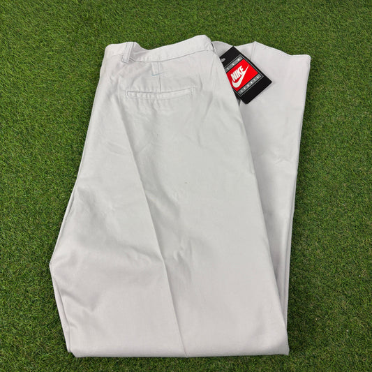 90s Nike Chino Golf Trousers Joggers Grey XL