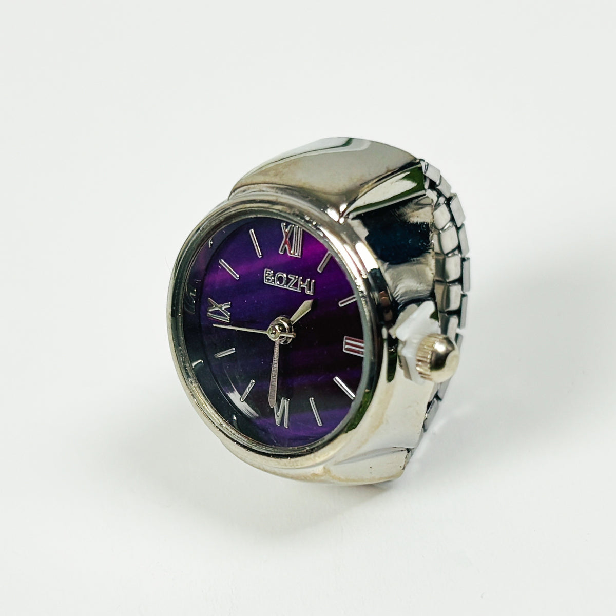 Vintage Watch Ring Adjustable Purple