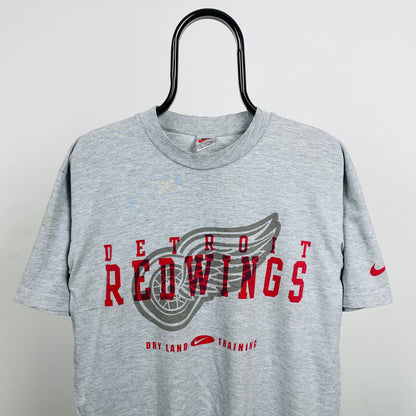 90s Nike Detroit Red Wings T-Shirt Grey Small