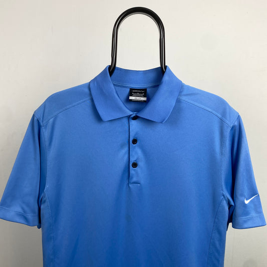 00s Nike Golf Polo Shirt T-Shirt Blue Medium