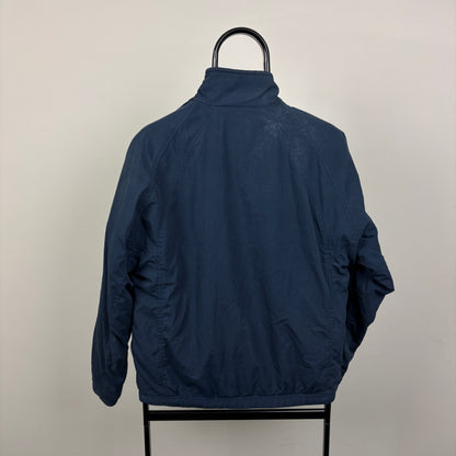 90s Nike Reversible Sidewinder Fleece Coat Jacket Blue Small