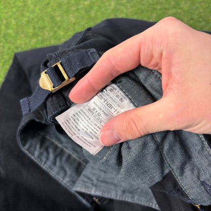 00s Carhartt Cargo Trousers Joggers Black Medium 30x32